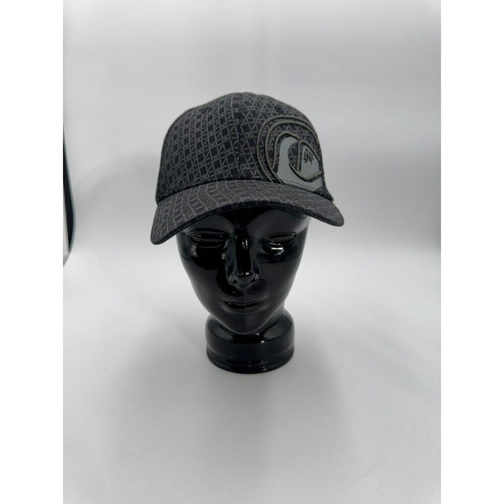 Quiksilver Chris Sainoi Monogram Hat Black Fitted Surf Skate Cap Rare Logo
